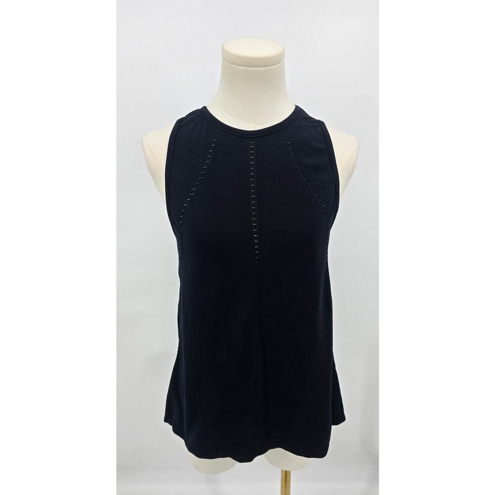 Athleta Modern Athleisure Black Foothills Seamless Split Back Tank